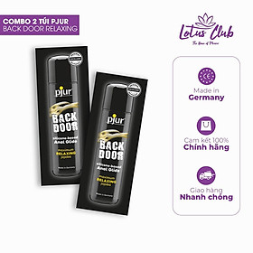 Combo 2 chất bôi trơn silicone cho quan hệ đường hậu pjur BACK DOOR Relaxing Anal Glide 1.5ml