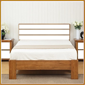 Giường ngủ gỗ sồi Juno sofa màu tự nhiên kết hợp trắng