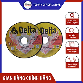 (25 Viên) Đá Cắt Kim Loại Delta 125x2x22mm Thiết Kế Lưỡi Đá Sắc Nét và Chống Mài Mòn | TOPWIN Official Store