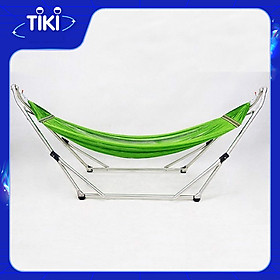 Mua BỘ KHUNG VÕNG XẾP CHẤT LIỆU INOX ỐNG TRÒN - ĐẦU CONG RELAX + VÕNG LƯỚI