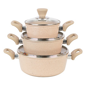 BỘ NỒI VÂN ĐÁ ĐÁY TỪ HAPPYCOOK HC-06MA