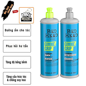 Bộ Dầu Gội & Xả Tạo Phồng Tigi Bed Head Gimme Grip Làm Dày Tóc - Tặng móc kháo chính hãng