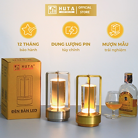  Đèn Bàn Led Quầy Bar HUTA RESNEN Cao Cấp Cảm Ứng Tích Điện Điều Chỉnh Ánh Sáng Vàng Trang Trí Quán Cà Phê, Nhà Hàng, Sự Kiện