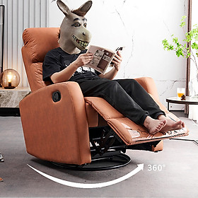 Mua Ghế Thư Giãn Đọc Sách Da Pu Có Gác Chân Gấp Gọn Thông Minh - Ghế Sofa Thư Giãn Dựa Lưng Êm Ái Decor Phòng Khách Đẹp