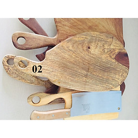 Mua Thớt Gỗ Tự Nhiên  có Tay Cầm  Móc Treo (24cm X 45cm) MS 02 Dùng Trang Trí  Khay Beefsteak