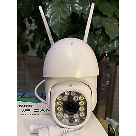 Camera IP Wifi Ngoài trời Yoosee PTZ 2 Râu FullHD 1080P 8 LED trợ sáng đàm thoại 2 chiều - hỗ trợ xoay 355 độ (Trắng) Hàng Nhập Khẩu