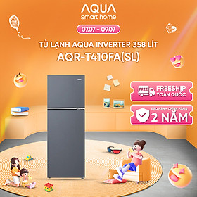 Mua Freeship toàn quốc - Tủ lạnh ngăn đông trên Aqua 358L AQR-T410FA(SL) - Bảo hành 2 năm - Hàng chính hãng