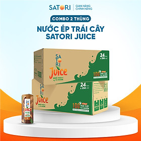 Combo 2 thùng nước ép trái cây Satori Juice Vị me 250ml (24 lon/thùng)