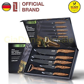 BÁO GIÁ Dao Làm Bếp Đức | Shopee Lazada Sendo Tiki mới nhất 24 Bộ dao nhà bếp 7 món chính hãng cao cấp chuẩn Đức LebenLang LBK2395, làm từ thép không gỉ, chịu lực tốt
