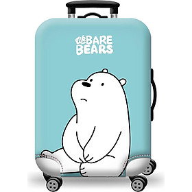 Túi bọc bảo vệ vali -Áo vỏ bọc vali - Gấu Trắng Size M