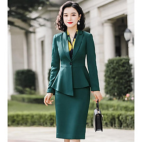 Sét nguyên bộ áo vest 2 lớp chân váy