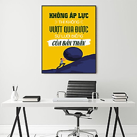 Mua Tranh động lực Không áp lực thì không vượt qua được sự lười biếng của bản thân-Model: AZ1-0368