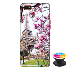 Ốp lưng điện thoại Oppo A1K hình Tháp Hoa tặng kèm giá đỡ điện thoại iCase xinh xắn - Hàng chính hãng