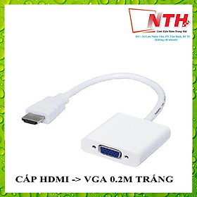 CÁP HDMI ra  VGA L 0.2M TRẮNG