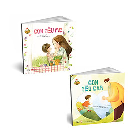 Hình ảnh sách Combo sách phát triển EQ cho bé: bộ thơ Con yêu cha + Con yêu mẹ (2 cuốn)