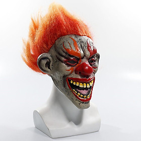 Flame Clown Halloween Head  Masquerade  Costume Props Headgear Full Face Cover for Party Stage Performances Festival