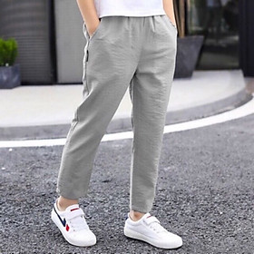 quần baggy đũi nam dáng dài ống côn chất đũi nhiều màu