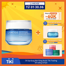 Kem dưỡng ẩm dành cho da thường và da khô Laneige Water Bank Moisture Cream Ex 50ml