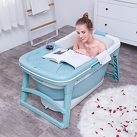 Mua Chậu Tắm Gấp Gọn Cho Gia Đình Size Lớn - Bồn Tắm Silicon Cao cấp - tiết kiệm không gian cho phòng tắm