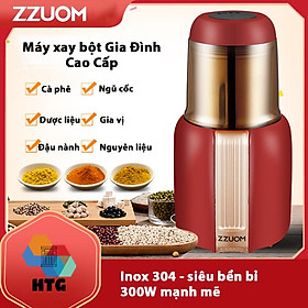 Máy xay nghiền bột gia đình ZZUOM MV-M601, Xay Mịn Cà Phê, Ngũ Cốc, Gia Vị, Dược Liệu Công Suất 300W Mạnh Mẽ, Hàng Chính Hãng