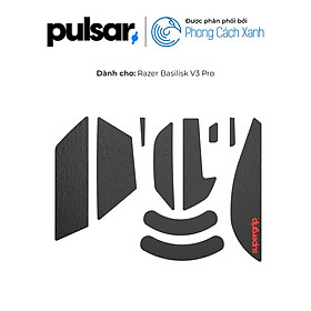 Miếng dán chống trượt Pulsar Supergrip - Grip Tape Precut for Razer Basilisk V3 - Hàng Chính Hãng