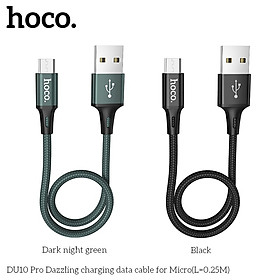 Mua Cáp sạc nhanh dây dù Micro 3.0A Hoco DU10 Pro - dài 0.25m - hàng chính hãng