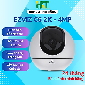 Camera IP Wifi Ezviz C6 4MP 2K+ Siêu Nét, Xoay 360 độ, đàm thoại 2 chiều - Hàng chính hãng