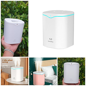 Mua (Loại tốt) Máy phun sương tạo ẩm không khí xông tinh dầu siêu mịn H20 dung tích 2lít có tích hợp đèn mẫu mới