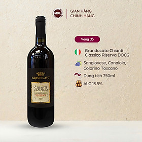 Rượu vang đỏ Ý Granducato Chianti Classico Riserva DOCG 750ml 13.5% by Bersano nhập khẩu - Hàng Chính Hãng