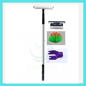 Mua Cây 4 in 1- Inox 3m quét trần-gạt nước-lau kính- móc đồ