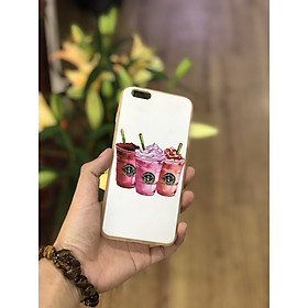Ốp lưng nhựa iPhone 6 Plus hình trà sữa Starbucks