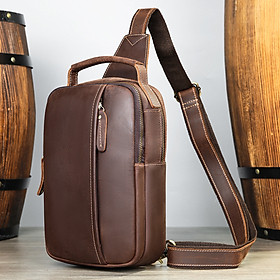 Túi đeo chéo nam DA BÒ thật phong cách mới - DCN9456