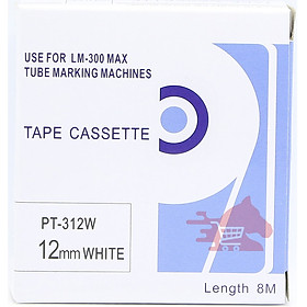 Mua Băng in nhãn Max LM-PT312W  rộng 12mm  dài 8m/cái  màu trắng  dùng cho máy in LM-370E  LM-380E  LM-380A  LM-390A