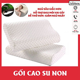 Gối Ngủ Chống Đau Cổ Vai Gáy Dệt Kim Lõi Bông Xơ Spa Chống Đau Mỏi Cổ Vai, Gối Cao Su Non Chống Ngáy Giảm Mệt Gối Cao Su Non Dành Cho Người Lớn Giúp Ngủ Ngon