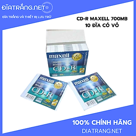 Mua Đĩa CD-R Maxell 700MB - Hàng chính hãng (1 hộp 10 cái - 10 vỏ đựng)