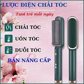 Lược Điện Chải Thẳng Tóc, Uốn Cụp Tóc Chuyên Nghiệp Tiện Lợi - Máy Uốn Tóc Siêu Tốc Hiện Đại Công Nghệ Hàn Quốc Mới Nhất