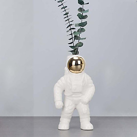 Astronaut Statue Cabinet Spaceman Figurine Bookshelf Sculpture Home Decor