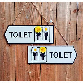 Mua Bảng treo toilet mũi tên in hai mặt