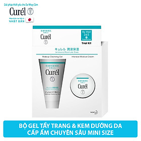 Bộ Chăm Sóc Da Cấp Ẩm Chuyên Sâu Curél Intensive Moisture Care Trial Kit Enrich (gel tẩy trang 30ml + kem dưỡng 10g)