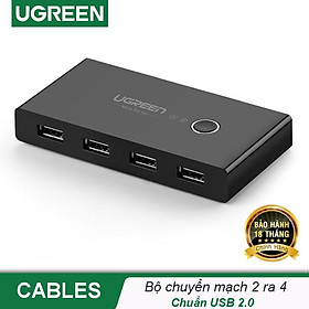 Bộ switch chia cổng USB 3.0 và USB 2.0 2 vào 4 ra UGREEN US216 - Hàng chính hãng