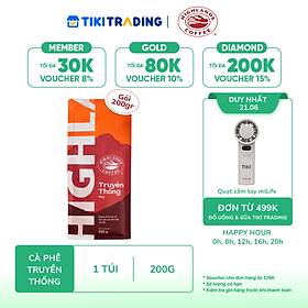 Cà phê Rang xay Truyền Thống Highlands Coffee 200g