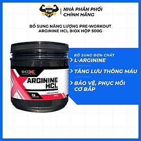 Bổ sung năng lượng pre-workout arginine hcl biox hộp 500g