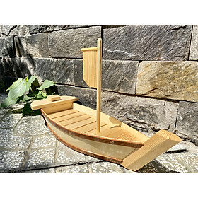 Mua Khay Thuyền Gỗ 53cm Trang Trí Thực Phẩm và Sushi - Sashimi Nhật Bản