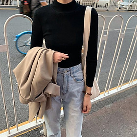 Áo len nữ chất len gân