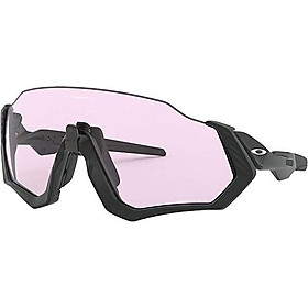 Oakley Men's OO9401 Flight Jacket Shield Sunglasses, Matte Black/Prizm Road, 37 mm