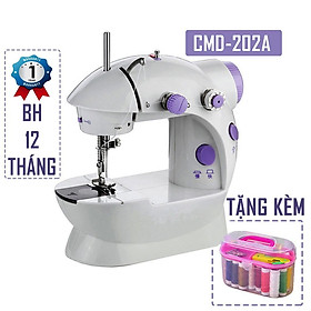 Mua Máy Khâu Mini Gia Đình CMD-202A Tiện Dụng - Máy May Để Bàn + TẶNG KÈM HỘP KIM CHỈ 55 MÓN