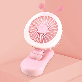 Quạt Mini Pocket Fan Hình Thỏ Tích Hợp Kẹp Điện Thoại, Sạc USB Tiện Dụng - Giao Màu Ngẫu Nhiên