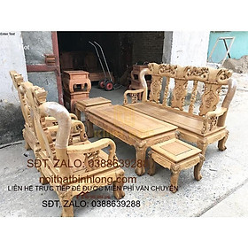 Mua bộ bàn ghế Minh Quốc Đào tay 12 gỗ sồi Nga