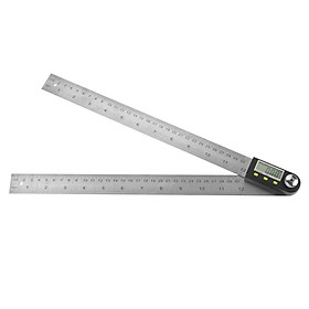 Multi-function Digital Angle+Straight Stainless Steel Ruler with Zeroing and Locking Function
