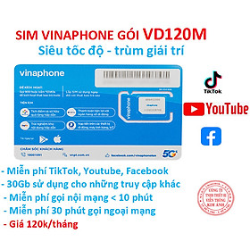 Hình ảnh Sim Vinaphone 4G dùng mãi mãi gói cước Mạng Xã Hội không giới hạn data + Gọi Thoại, Hàng chính hãng